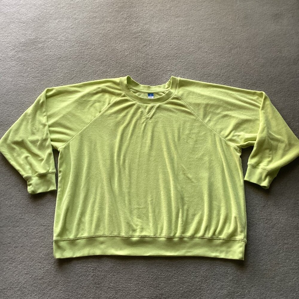 Old Navy Green French Terry Cloth Sweatshirt - XXL